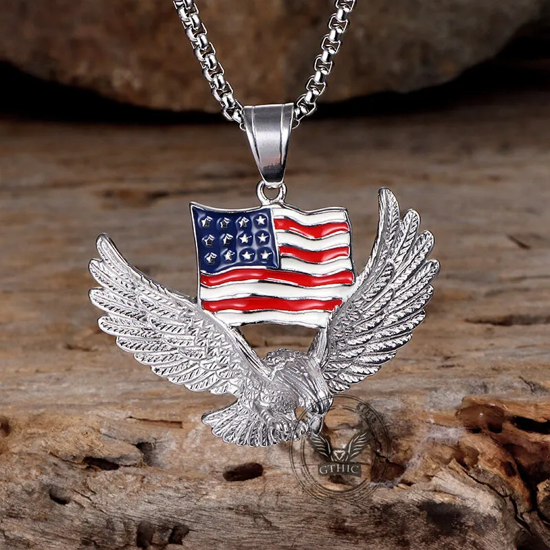 American Flag Eagle Stainless Steel Pendant sold by GTHIC product image thumbnail 5