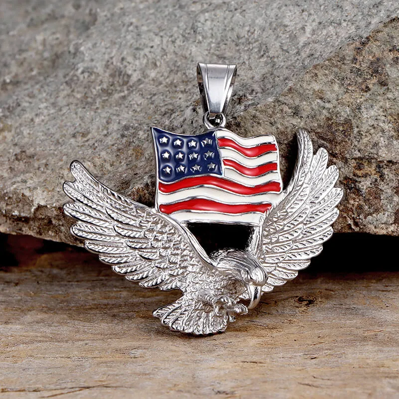 American Flag Eagle Stainless Steel Pendant sold by GTHIC product image thumbnail 3
