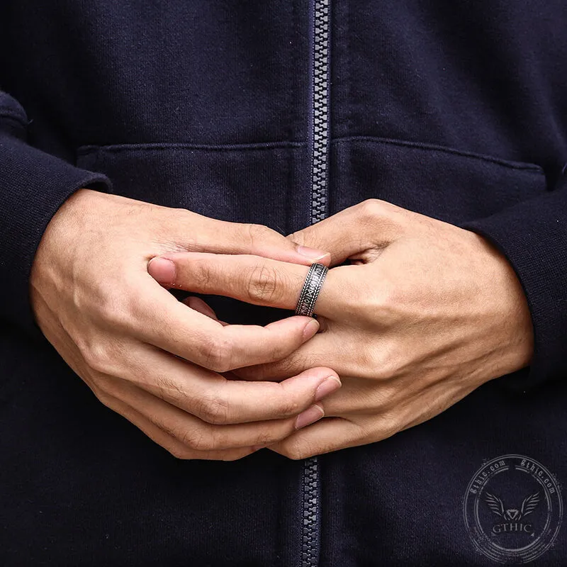 Retro Futhark Runes Stainless Steel Ring sold by GTHIC product image thumbnail 2