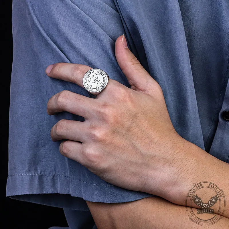 Sigil of Archangel Michael Talisman Stainless Steel Ring sold by GTHIC product image thumbnail 2