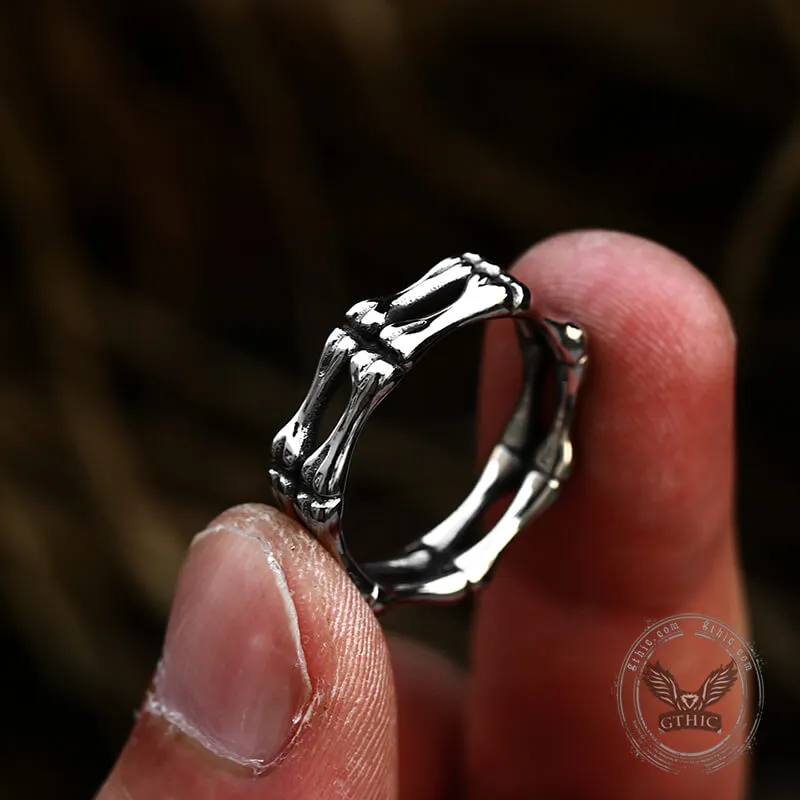 Gothic Bone Stainless Steel Skull Ring sold by GTHIC product image thumbnail 3