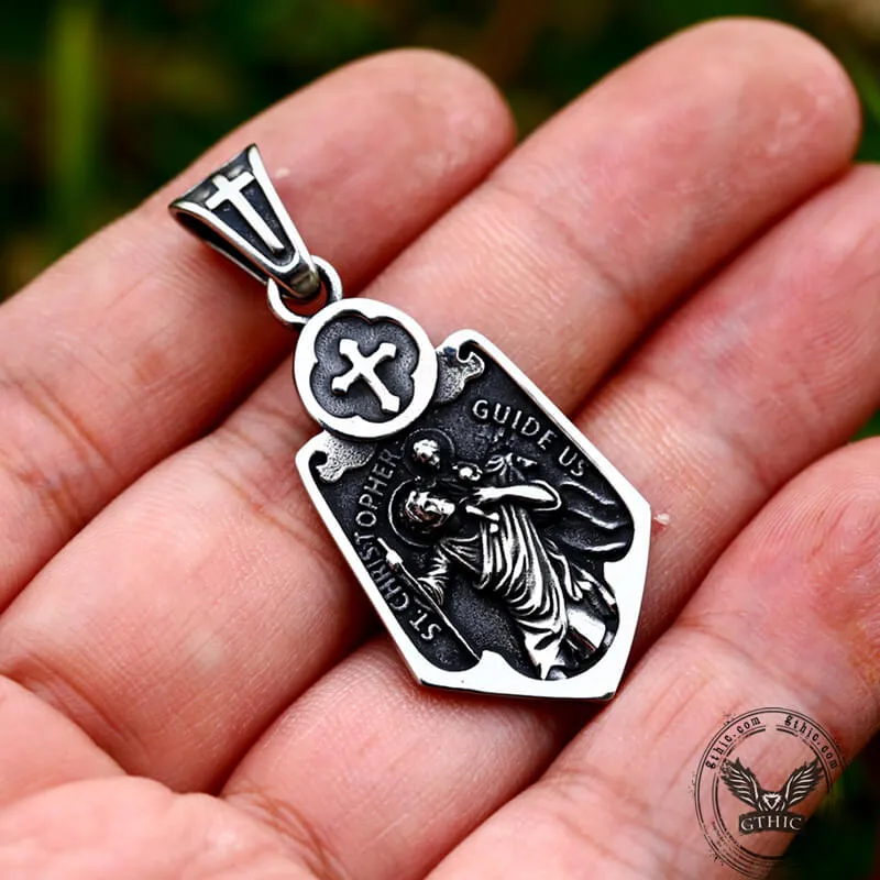 Saint Christopher Stainless Steel Pendant sold by GTHIC product image thumbnail 3