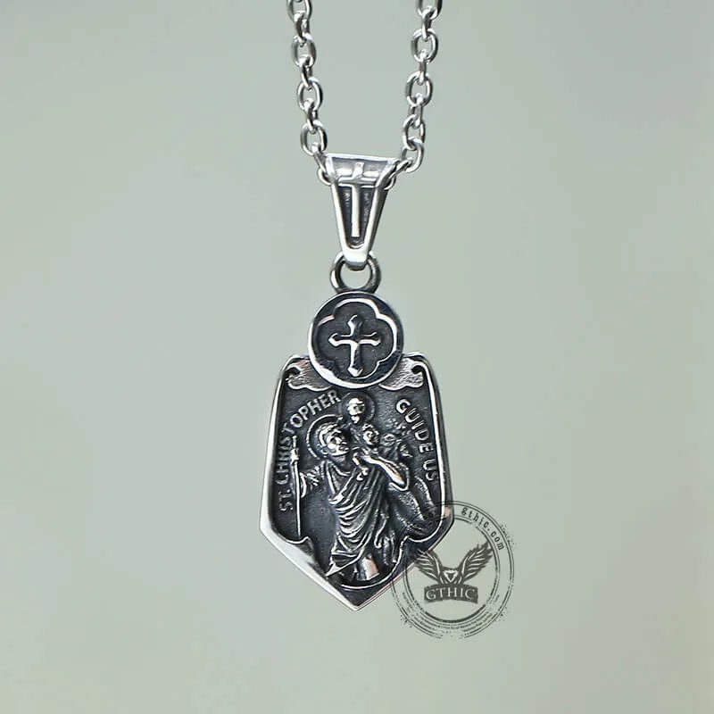 Saint Christopher Stainless Steel Pendant sold by GTHIC product image thumbnail 5
