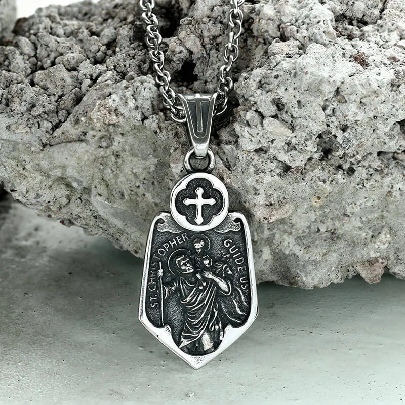 Saint Christopher Stainless Steel Pendant sold by GTHIC product image thumbnail 4