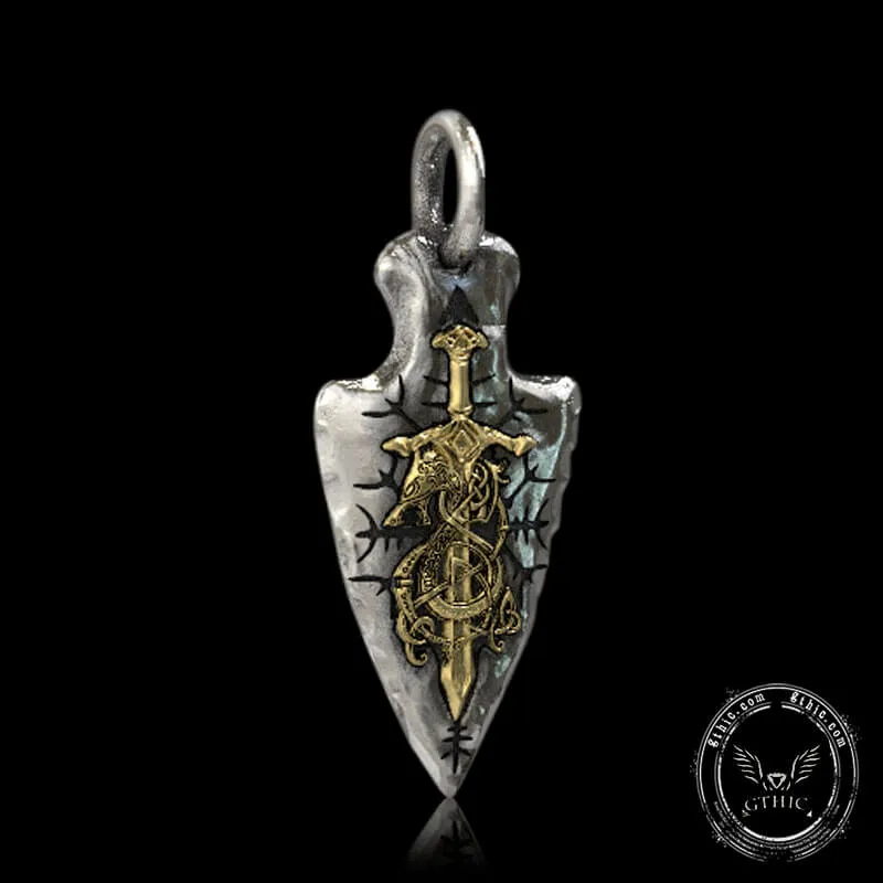Dragon Sword Arrow Sterling Silver Pendant sold by GTHIC product image thumbnail 5