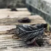 Vintage Feather Eye Stainless Steel Ring sold by GTHIC