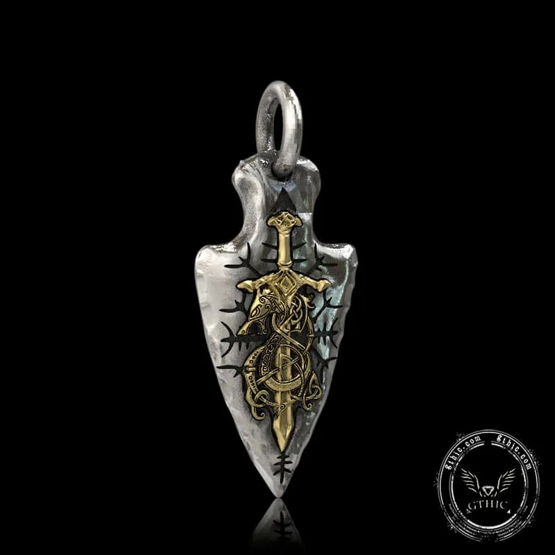 Dragon Sword Arrow Sterling Silver Pendant sold by GTHIC product image thumbnail 4
