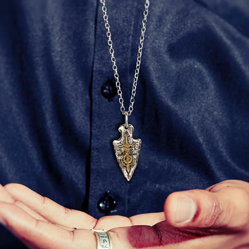 Dragon Sword Arrow Sterling Silver Pendant sold by GTHIC product image thumbnail 2