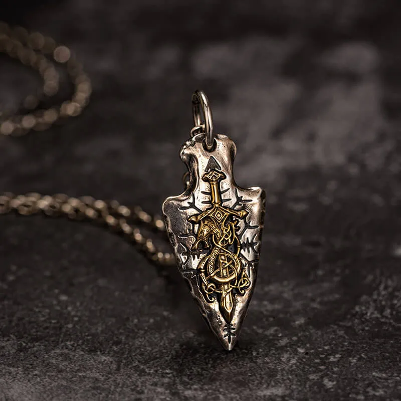 Dragon Sword Arrow Sterling Silver Pendant sold by GTHIC