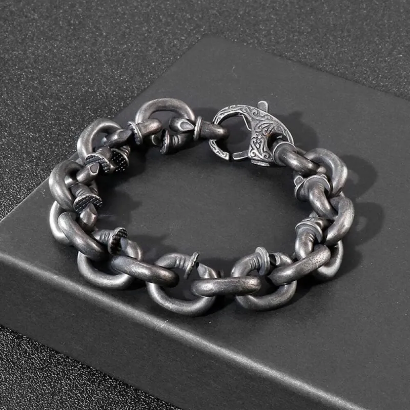 Curved Nail Stainless Steel Bracelet sold by GTHIC