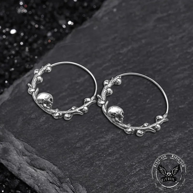 Skull Thorns Stainless Steel Earrings sold by GTHIC product image thumbnail 4