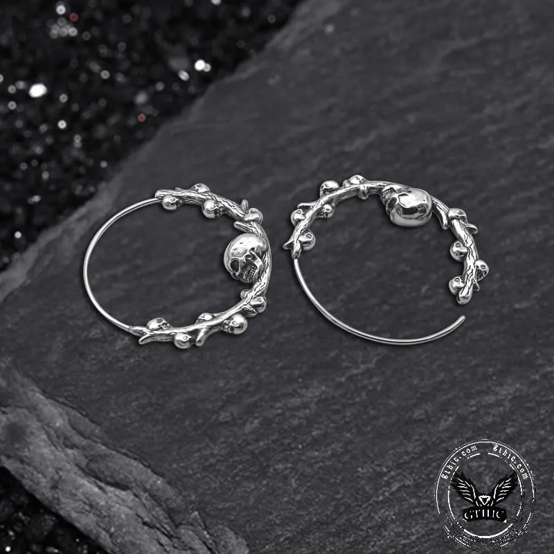 Skull Thorns Stainless Steel Earrings sold by GTHIC product image thumbnail 5
