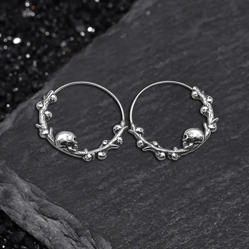 Skull Thorns Stainless Steel Earrings sold by GTHIC
