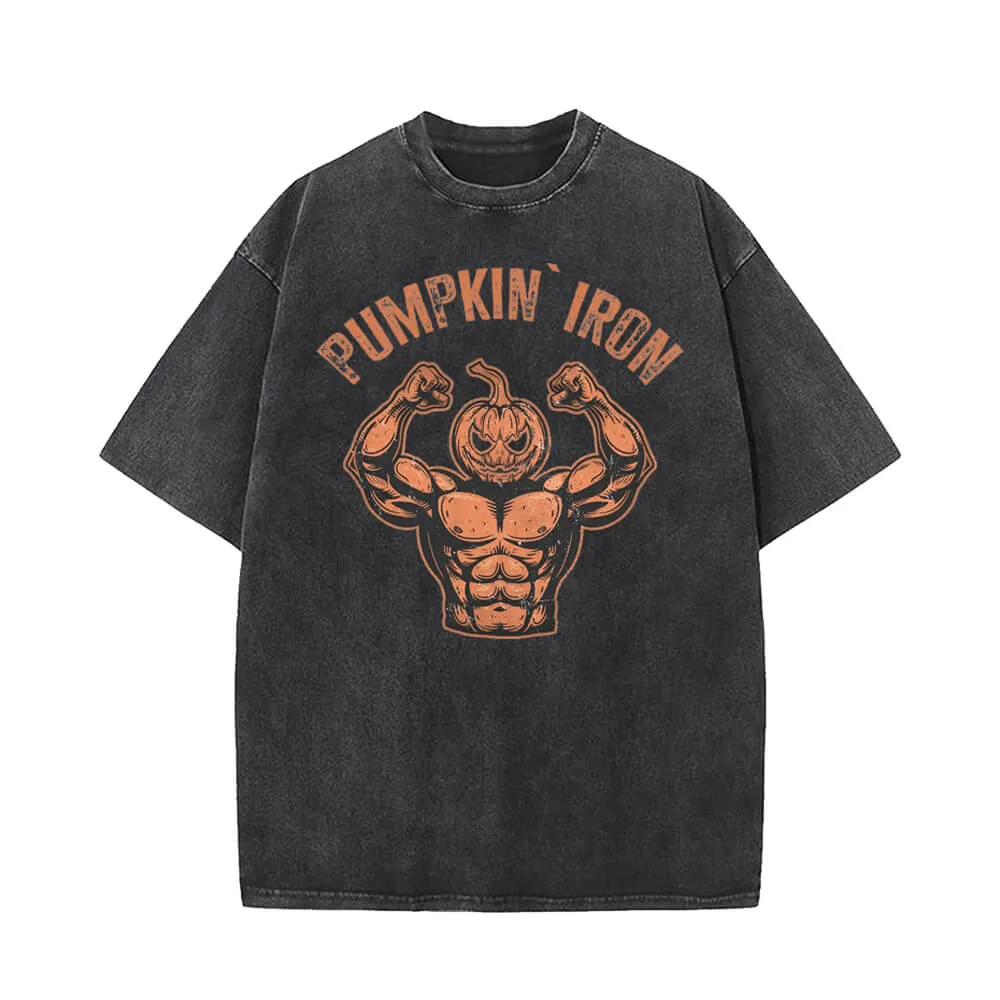 Halloween Pumpkin Iron Vintage Washed T-shirt sold by GTHIC