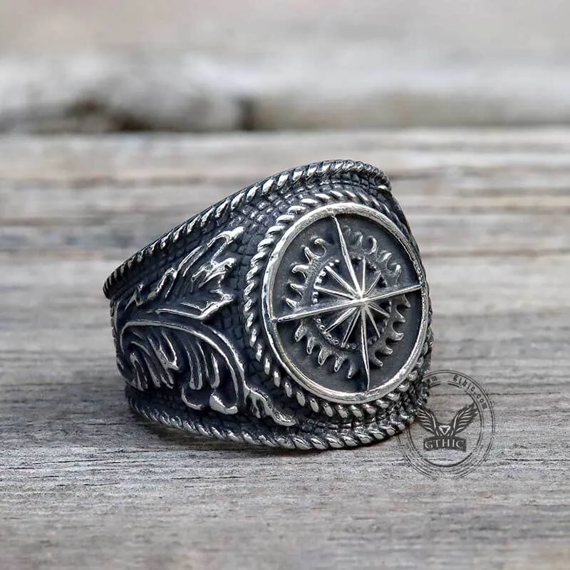 Vintage Compass Stainless Steel Marine Ring sold by GTHIC product image thumbnail 3
