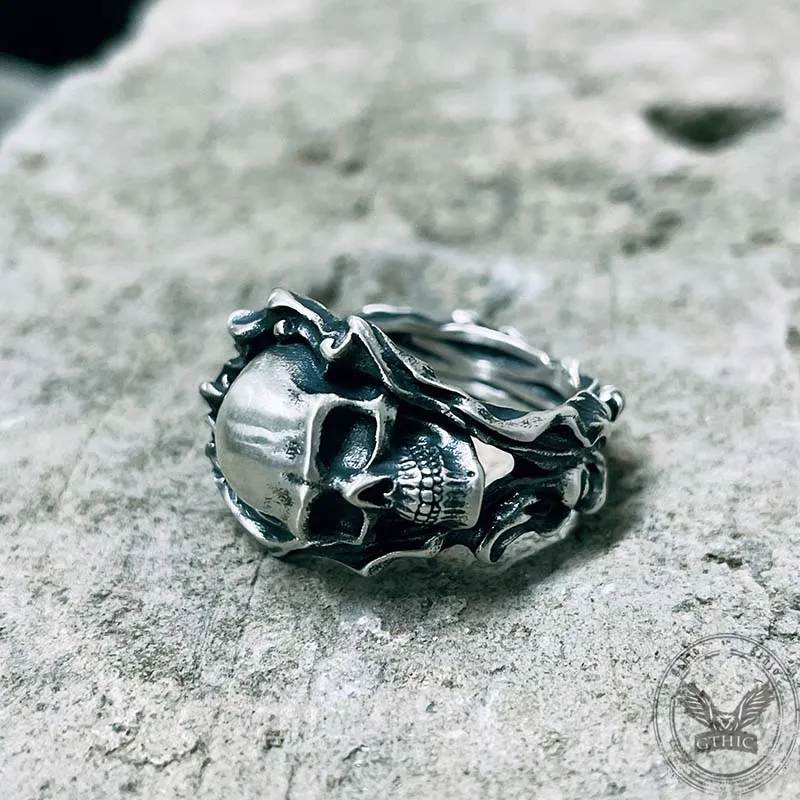 Gothic Skull Head Sterling Silver Ring sold by GTHIC product image thumbnail 3