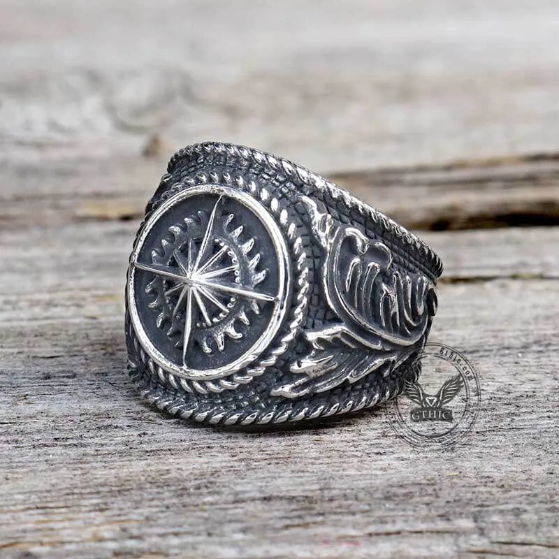 Vintage Compass Stainless Steel Marine Ring sold by GTHIC product image thumbnail 5
