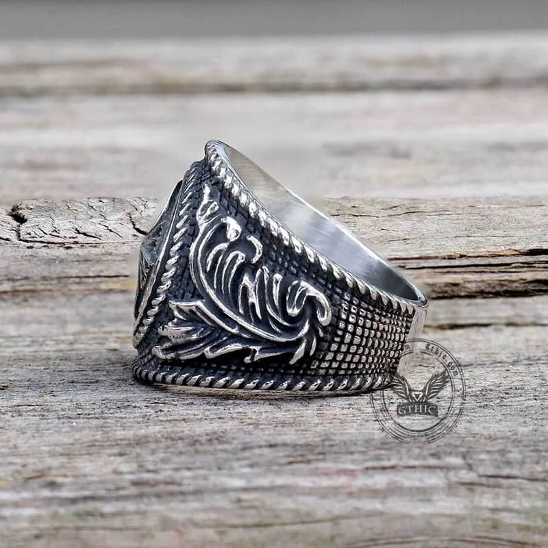 Vintage Compass Stainless Steel Marine Ring sold by GTHIC product image thumbnail 4