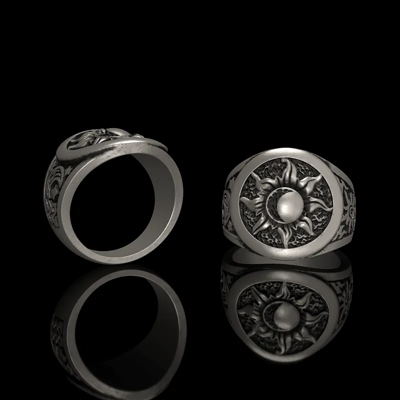 Celtic Sun And Moon Sterling Silver Ring sold by GTHIC