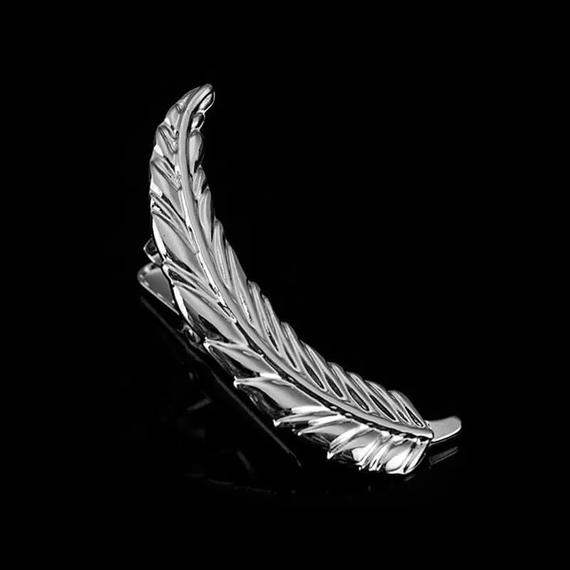 Feather Design Brass Men’s Tie Clip sold by GTHIC product image thumbnail 4