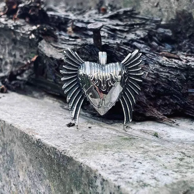 Devil Heart Wings Stainless Steel Pendant sold by GTHIC