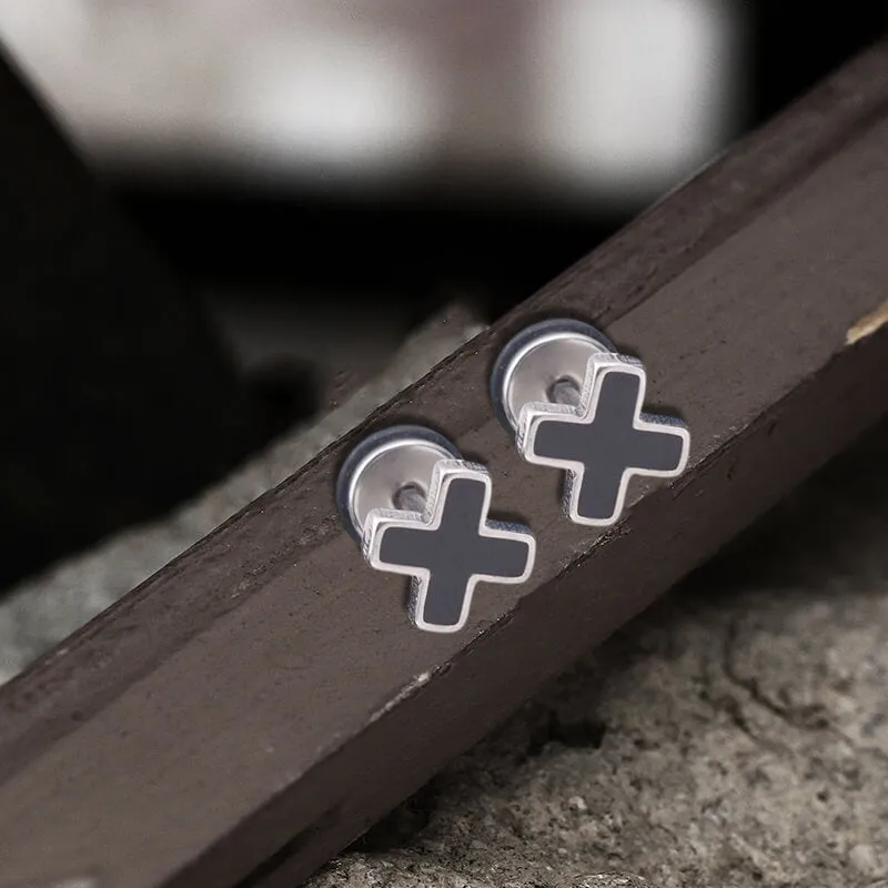 Simple Cross Stainless Steel Earring sold by GTHIC product image thumbnail 2