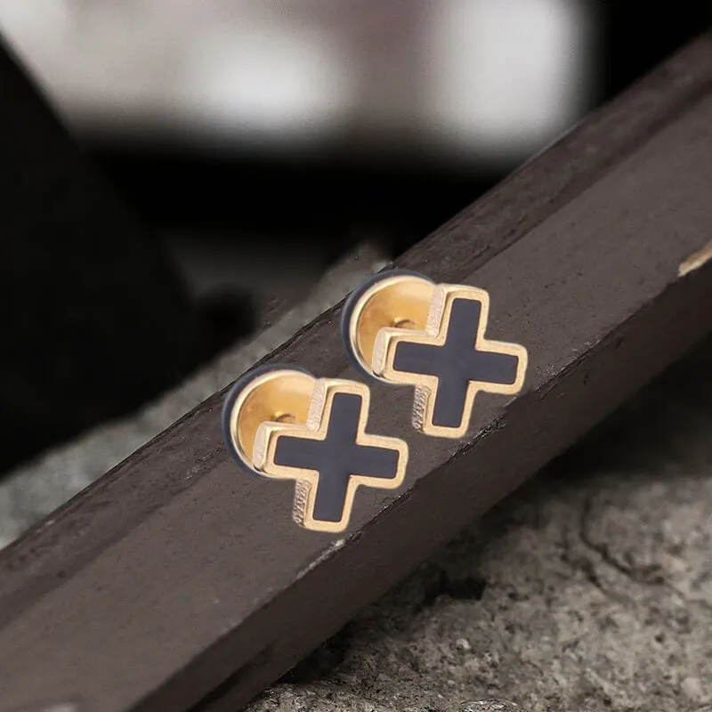 Simple Cross Stainless Steel Earring sold by GTHIC product image thumbnail 3