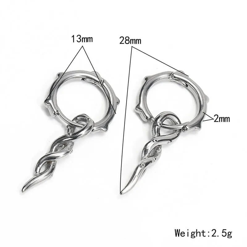 Simple Twist Rope Stainless Steel Hoop Earrings sold by GTHIC product image thumbnail 5