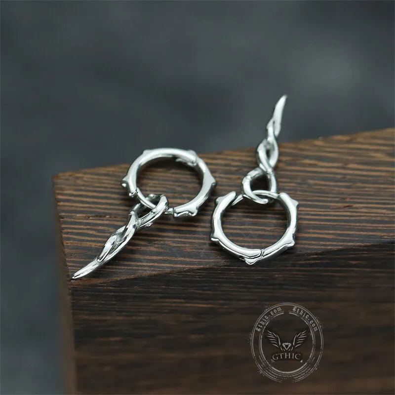 Simple Twist Rope Stainless Steel Hoop Earrings sold by GTHIC product image thumbnail 4