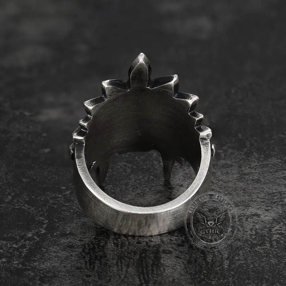 Tribal Chief Sterling Silver Skull Ring sold by GTHIC product image thumbnail 5