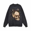 Bow Knot Skull Vintage Washed Hoodie Sweatshirt sold by GTHIC