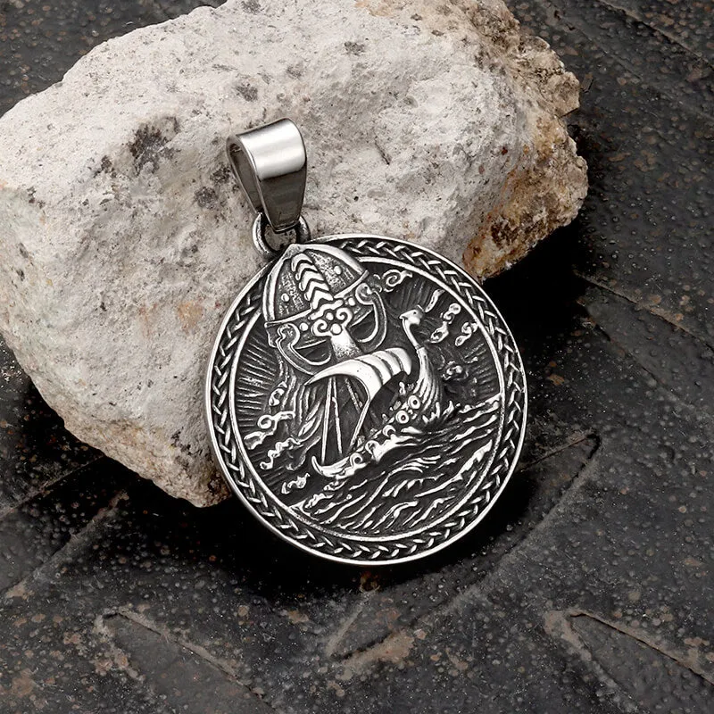 Viking Ship Warrior Stainless Steel Pendant sold by GTHIC