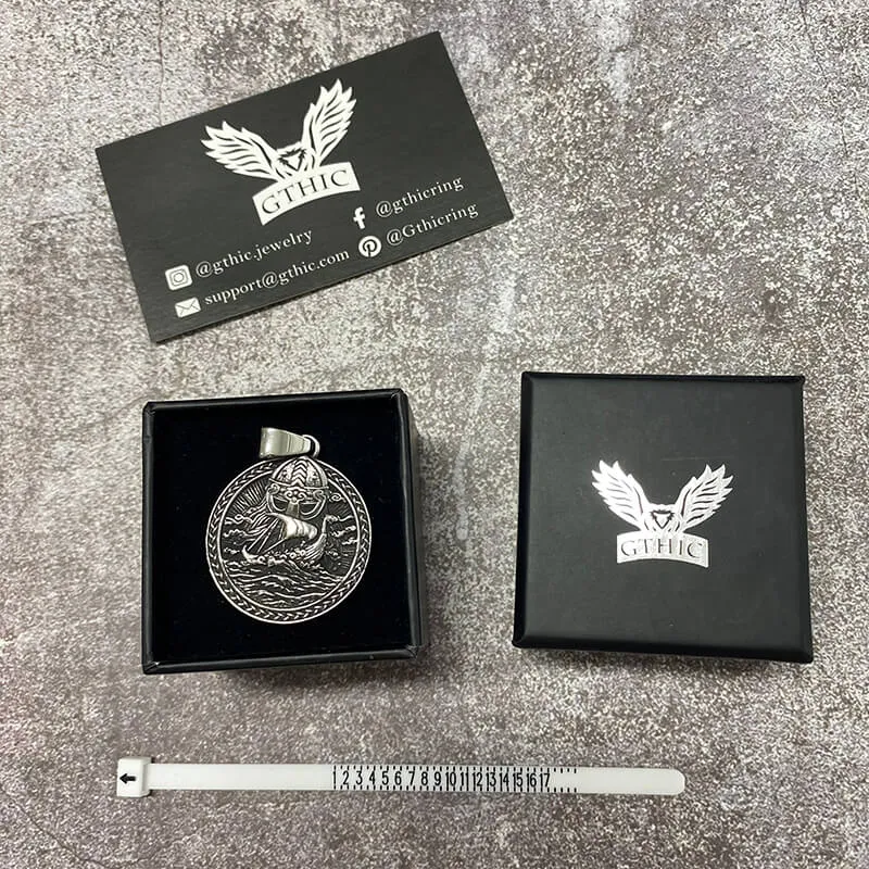 Viking Ship Warrior Stainless Steel Pendant sold by GTHIC product image thumbnail 5