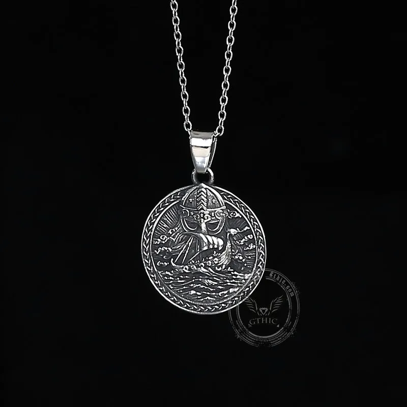 Viking Ship Warrior Stainless Steel Pendant sold by GTHIC product image thumbnail 3