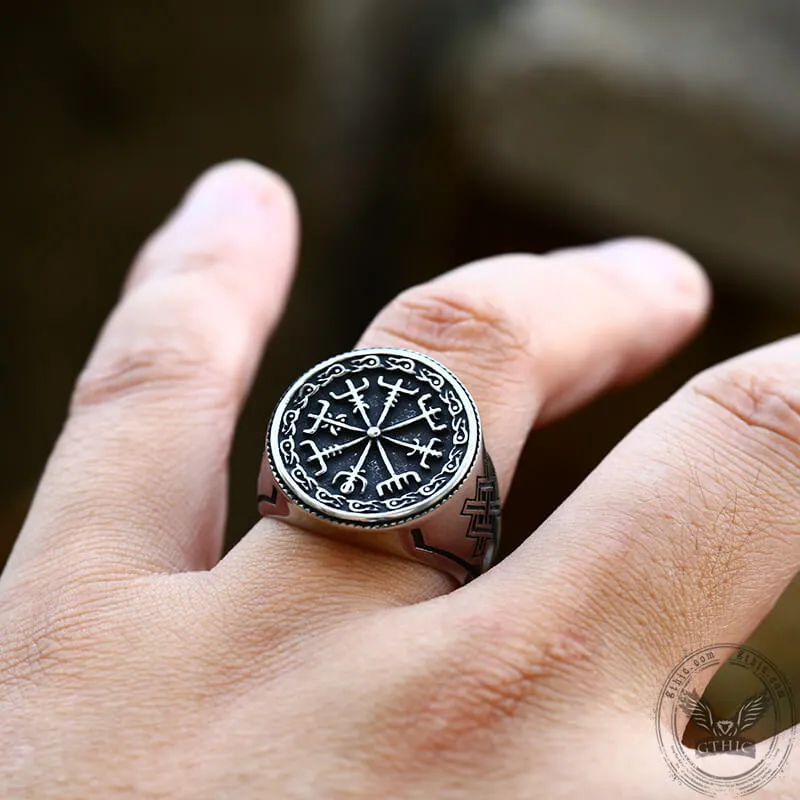 Vegvisir Celtic Knot Stainless Steel Ring sold by GTHIC product image thumbnail 3