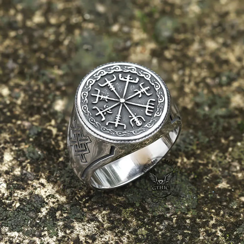 Vegvisir Celtic Knot Stainless Steel Ring sold by GTHIC product image thumbnail 5