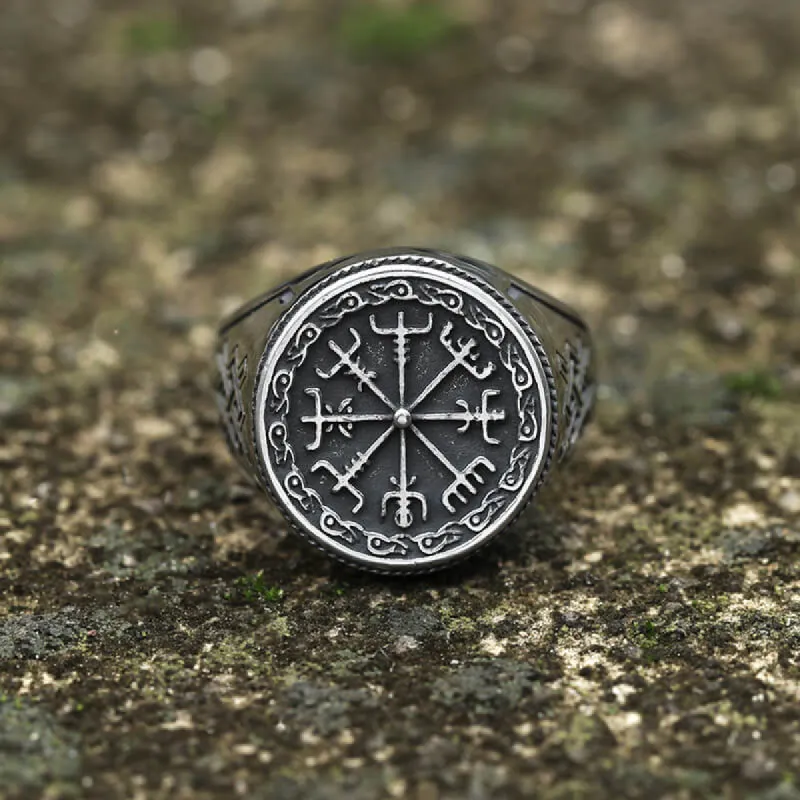 Vegvisir Celtic Knot Stainless Steel Ring sold by GTHIC