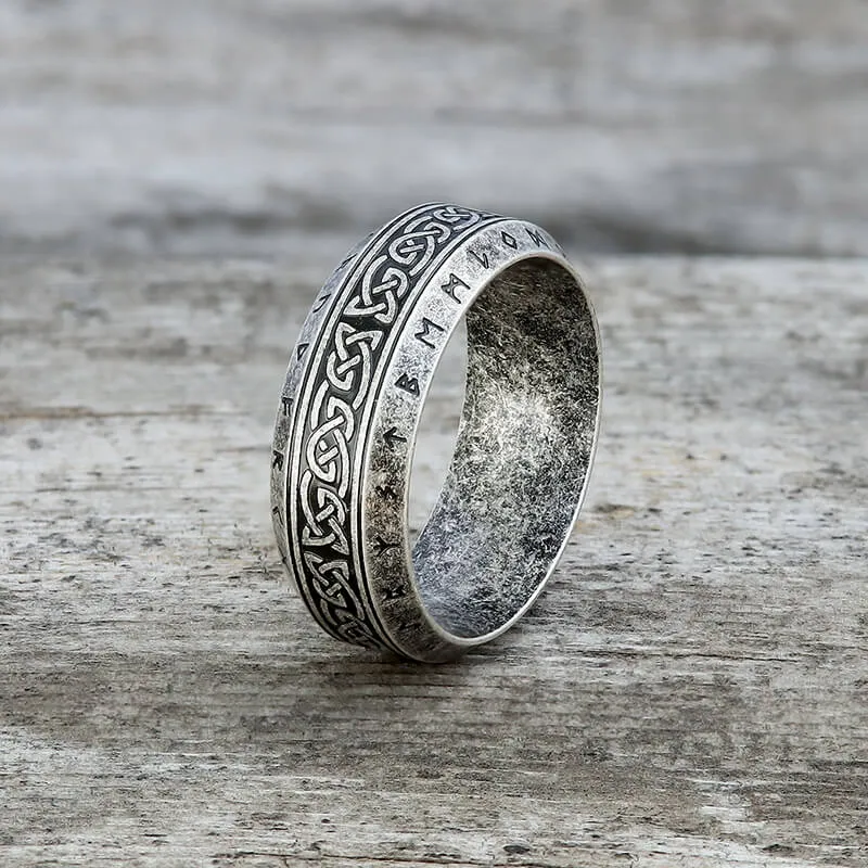Vintage Viking Celtic Knot Runes Stainless Steel Band Ring sold by GTHIC product image thumbnail 3