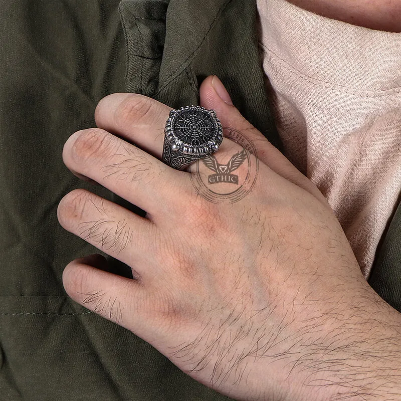 Viking Helm of Awe Stainless Steel Skull Ring sold by GTHIC product image thumbnail 2