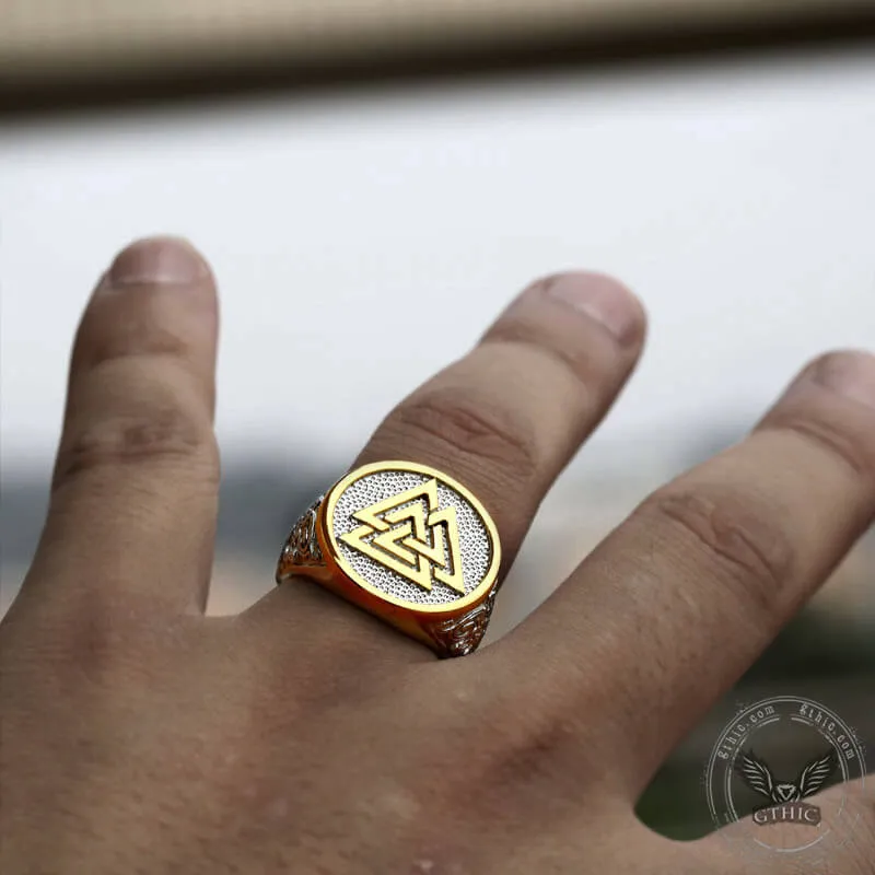 Celtic Knot Valknut Stainless Steel Viking Ring sold by GTHIC product image thumbnail 5