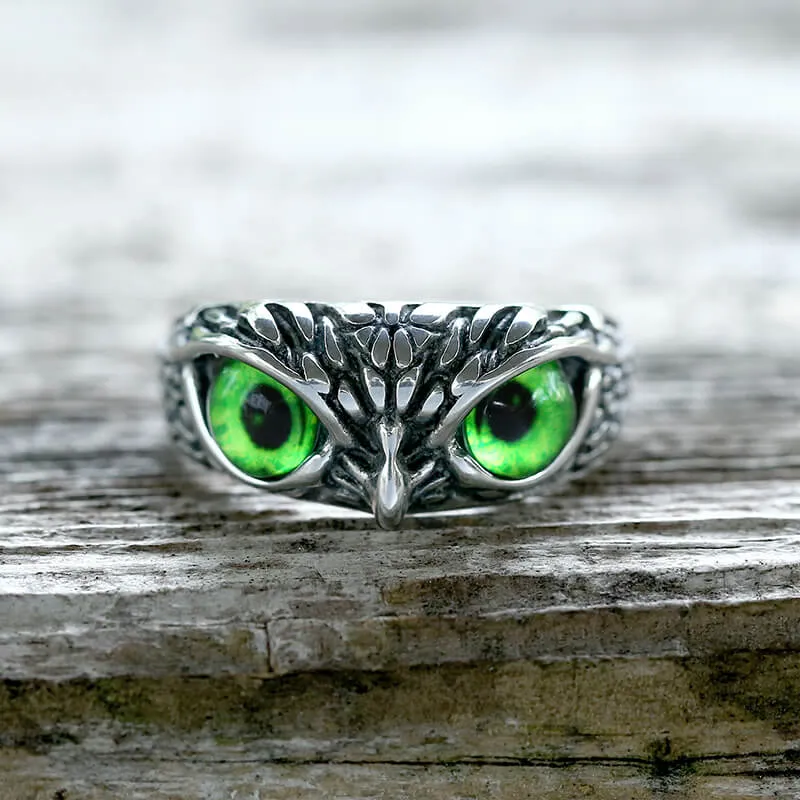 Owl Gem Eye Stainless Steel Ring sold by GTHIC product image thumbnail 4