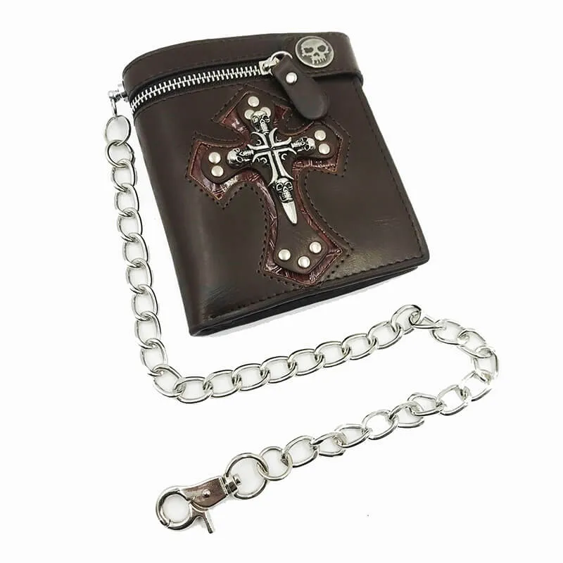 Budded Cross PU Leather Skull Wallet sold by GTHIC product image thumbnail 3