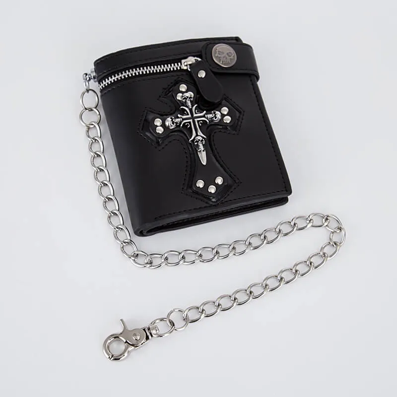 Budded Cross PU Leather Skull Wallet sold by GTHIC product image thumbnail 2