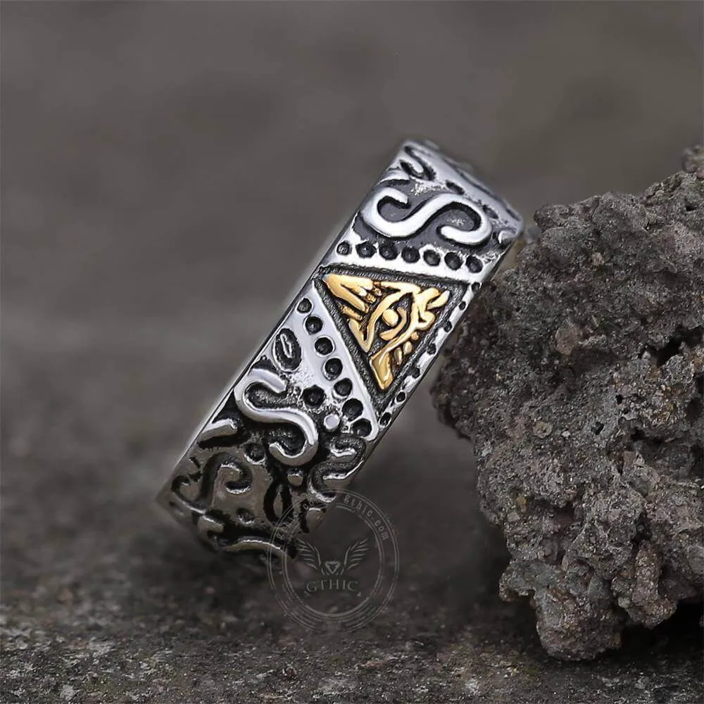 Triangle Eye of Providence Stainless Steel Masonic Ring sold by GTHIC product image thumbnail 4