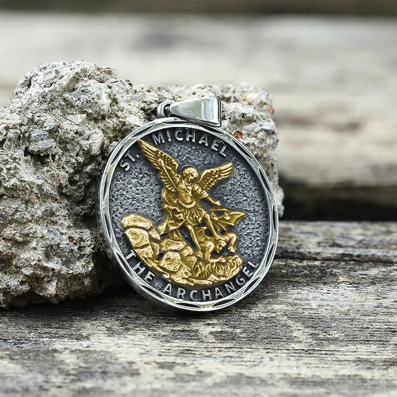 St. Michael Archangel Stainless Steel Pendant sold by GTHIC product image thumbnail 4