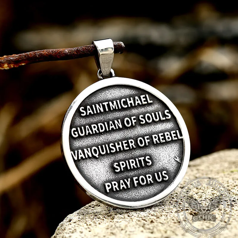 St. Michael Archangel Stainless Steel Pendant sold by GTHIC product image thumbnail 5
