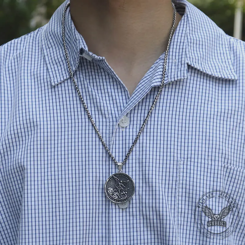 St. Michael Archangel Stainless Steel Pendant sold by GTHIC product image thumbnail 3