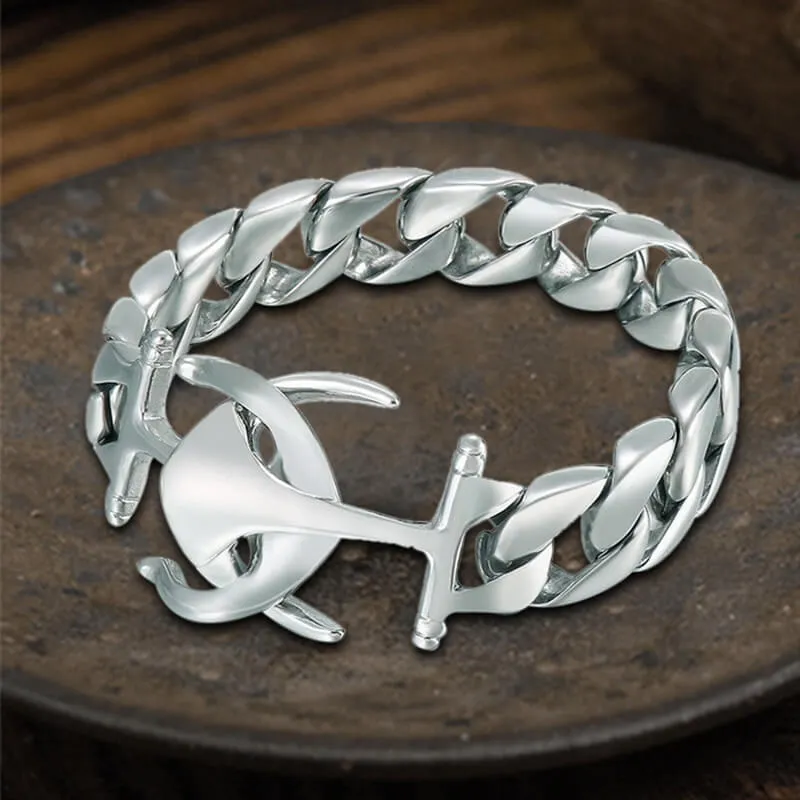 Anchor Cuban Chain Stainless Steel Marine Bracelet sold by GTHIC product image thumbnail 3