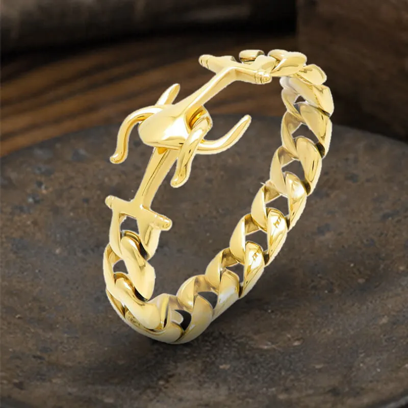 Anchor Cuban Chain Stainless Steel Marine Bracelet sold by GTHIC product image thumbnail 4