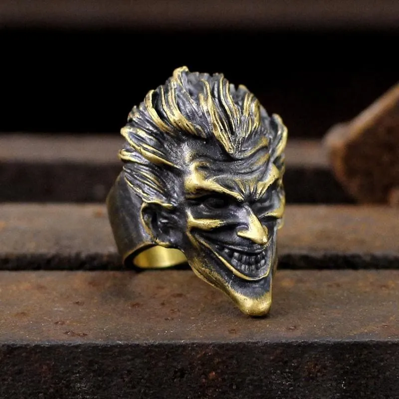 Joker Brass 925 Silver Ring sold by GTHIC product image thumbnail 3
